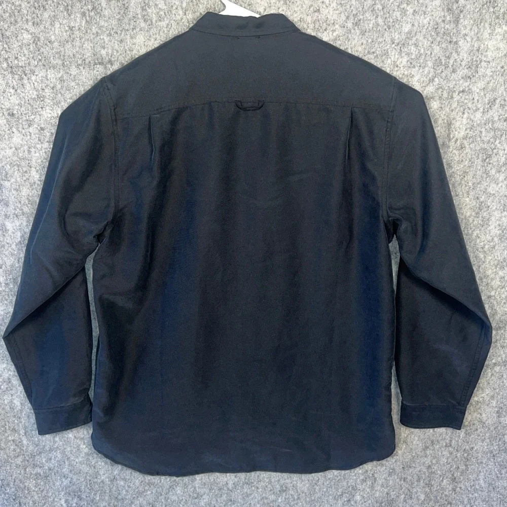 The North Face Men's XL Black Modal Blend Roll Tab Sleeve Hiking Button Down